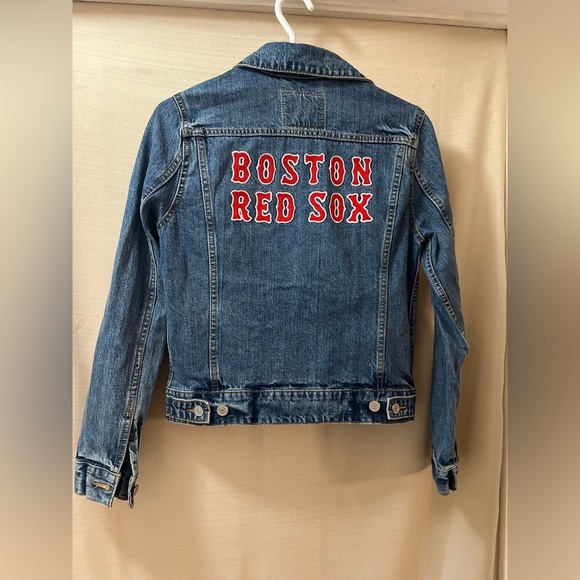 Levi's Boston Red Sox Blue Jean Jacket Classic Denim Style Size Small Womens - Picture 5 of 9